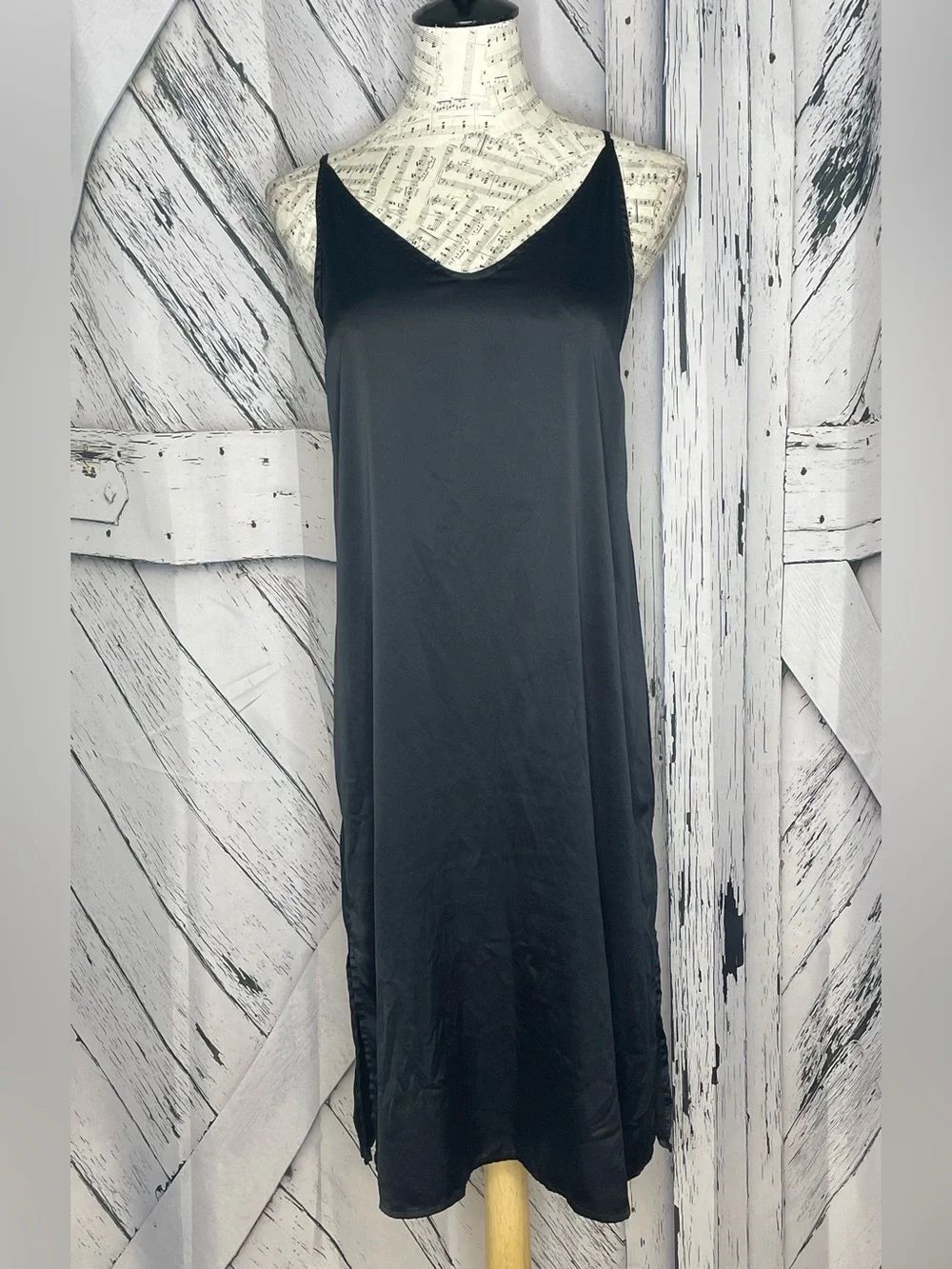 Stars Above slip dress nightie nightgown black XS